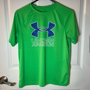 Under Armour Boys Bright Green Shirt YLG